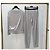 Terno Chanel Prata Logo Pant - vista 6