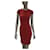 Chanel red 2010 SHANGHAI Knit Dress  Sz.36 Dark red Viscose  ref.573007