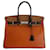 Hermès Sac Hermes Birkin 35 autruche Cuir autruche Marron Beige Orange  ref.573056