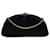 Timeless Magnificent vintage Chanel half-moon pouch in black suede, black lizard leather trim, garniture en métal doré  ref.573067