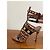 Sandali Alaïa multicolore in pelle - vista 3