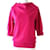 *LV Louis Vuitton Logo x Vorhängeschloss-Anhänger mit Kettenmotiv 100% Kaschmir Off-Neck Strick / Pullover Damen XS Pink  ref.573238