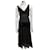 Diane Von Furstenberg Vestido de seda negro DvF Vittoria  ref.573273
