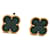 VAN CLEEF & ARPELS 18k Boucles d'Oreilles Clip Alhambra Vintage Malachite Or Vert Or jaune  ref.573659