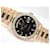 ROLEX DAY DATE black Dial 8P 2 bucket diamond 18348A E series Mens Yellow gold  ref.573959