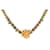 NEW CHRISTIAN DIOR CHOKER NECKLACE FLOWER & PEARLS GOLD CHOKER NECKLACE Golden Metal  ref.574674