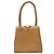 Little Liffner Bolsa Mademoiselle em couro marrom com relevo