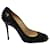 Christian Louboutin Fifi Spiked Round Toe Pumps in Black Leather  ref.575169