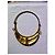 Autre Marque Collana di design con due piccole pietre oro Gold hardware - vista 2
