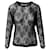 Maje Spitzenmuster-Bluse mit U-Ausschnitt aus schwarzem Nylon Baumwolle  ref.576193