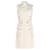 Thierry Mugler Mugler Grommet Mock Neck Minikleid aus cremefarbener Wolle Weiß Roh  ref.576201