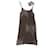Twin Set sequin sleeveless dress in khaki XS Viscose  ref.576386