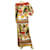 Conjunto de saia longa maxi com flores de cacto fuzzi multicoloridas fora do ombro tamanho S Multicor Viscose  ref.576450
