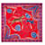 Eleganter Hermès Schal „The Savana Dance“, rote und blaue Farben Seide  ref.576461