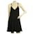 Mini vestido de espagueti con dobladillo con volantes en capas sin mangas de viscosa negra de Dondup tamaño 40 Negro  ref.576572