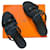 Hermès Sandálias Preto Plástico  ref.576781