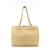 Chanel Bolsa Shopper Jumbo Gold Chain Bege Pele de Cordeiro Couro Ouro branco Cadeia  ref.577256