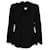 Classique Chanel Veste cardigan à franges et encolure courte en laine noire  ref.577444