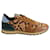Valentino Garavani Valentino Leopard Print Rockrunner Sneakers in Multicolor Suede Multiple colors  ref.577575