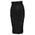 Dolce & Gabbana Jupe mi-longue froncée en soie noire  ref.577890