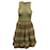 Alaïa Alaia Metallic Lace Tiered Dress in Gold Viscose Golden Polyester  ref.577893