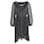 Maje Polka Dot High Low Flared Dress in Black Polyester  ref.577898