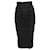 Dolce & Gabbana Jupe mi-longue froncée en soie noire  ref.577910