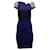 Roland Mouret Figurbetontes Kleid mit Akzentärmeln aus blauem Polyester Marineblau  ref.578061