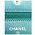 Wallet On Chain Chanel Portafoglio blu acqua con catena con "CC" argento - vista 9