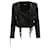 Balmain Fringed Biker Jacket in Black Leather  ref.578121