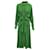 Robe chemise Victoria Beckham à taille nouée en soie verte  ref.578177