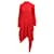 Petar Petrov Dana Asymmetric Ruffled Dress in Red Silk  ref.578210