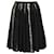 Dries Van Noten Pleated Lace Midi Skirt in Black Wool Cashmere  ref.578218