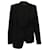 Stella Mc Cartney Blazer de botonadura sencilla con ribete de flecos en lana negra de Stella McCartney Negro  ref.578255