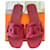 Hermès Hermes Aloha sandals 39 Dark red Rubber  ref.578260