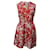 Mini vestido floral sem mangas Giambattista Valli em algodão vermelho  ref.578404