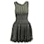 Alaïa Monochromes, grob gestricktes, ärmelloses Skaterkleid aus schwarzer Viskose Zellulosefaser  ref.578455