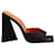 Autre Marque The Attico Devon Mules in Black Satin  ref.579169