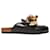JW Anderson Loafer-Slides mit Kette aus schwarzem Leder  ref.579336
