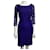 Diane Von Furstenberg DvF Zarita Vestido longo de renda azul escuro  ref.579418