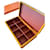 Hermès Facettes tie box la Laque Orange Yellow Leather Wood  ref.579473