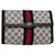 GUCCI GG Canvas Sherry Line Clutch Bag Navy Red Auth yk4501 Navy blue  ref.580088