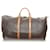 Louis Vuitton Brown Monogram Keepall Bandouliere 60 Leather Cloth  ref.580272