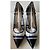 Décolleté Diane Von Furstenberg in vernice nera blu e bianca Nero Bianco - vista 12
