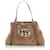 Gucci Brown Dialux Britt Suede Tote Bag Dark brown Leather Pony-style calfskin  ref.581448