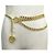 NEUER VINTAGE CHANEL KETTENGÜRTEL 3 ROWS MEDAILLON LOGO CC T 65 75 Gürtel Golden