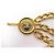 NEUER VINTAGE CHANEL KETTENGÜRTEL 3 ROWS MEDAILLON LOGO CC T 65 75 Gürtel Golden - Ansicht 4