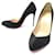 NEW CHRISTIAN LOUBOUTIN SHOES 38.5 BLACK SUEDE NEW SHOES  ref.581822