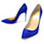 NEW CHRISTIAN LOUBOUTIN SHOES PIGALLE FOLLIES PUMPS 38.5 SUEDE NEW Blue  ref.581824