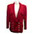 NEW VINTAGE CHANEL BLAZER lined-BREASTED JACKET IN RED CASHMERE 40 MJACKET  ref.581844